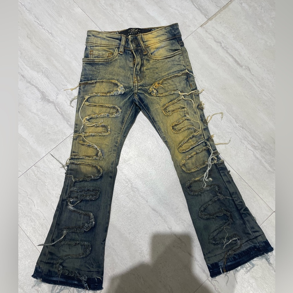 Stacked toddler jeans